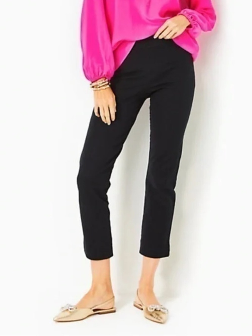 Lilly Pulitzer Merrin Bi-Stretch Pant in Noir Style 008245 EUC Size 10